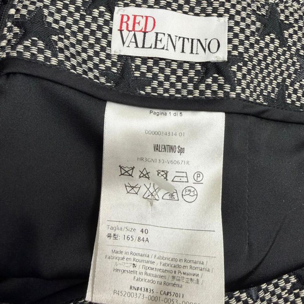RED Valentino Stars Accent Mini Skirt in Grey Polyester - Picture 3 of 7